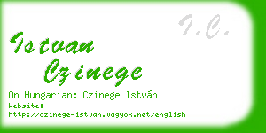 istvan czinege business card