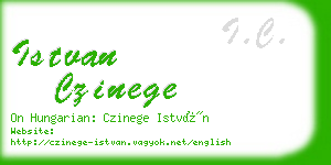 istvan czinege business card